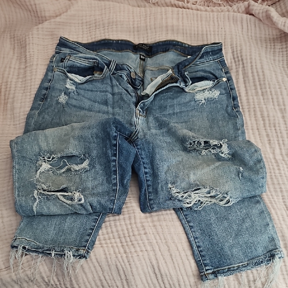 Distressed Blue Women's Denim Jeans
